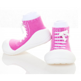 ATTIPAS POLKA DOT RED ergonomical crib shoes slip proof boots infant  toddler